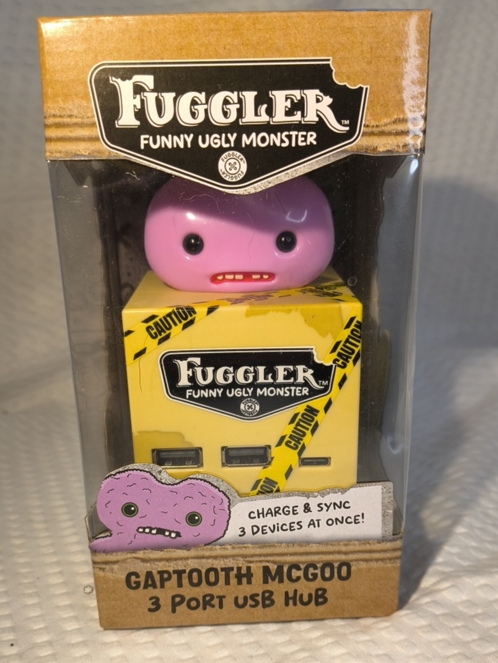 Gaptooth McGoo Purple & Yellow 3-Port USB Hub